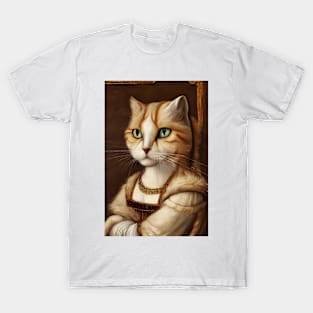Whiskers and Lace: A Feline Fashion Statement T-Shirt